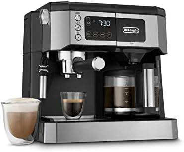 De'Longhi All-in-One Combination Coffee Maker & Espresso Machine + Advanced Adjustable Milk Frother for Cappuccino & Latte + Glass Coffee Pot 10-Cup, COM532M black - Image 2