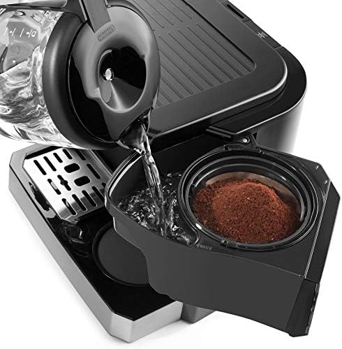 De'Longhi All-in-One Combination Coffee Maker & Espresso Machine + Advanced Adjustable Milk Frother for Cappuccino & Latte + Glass Coffee Pot 10-Cup, COM532M black - Image 4