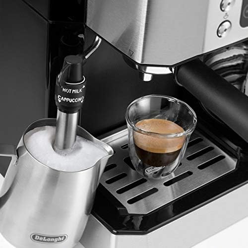 De'Longhi All-in-One Combination Coffee Maker & Espresso Machine + Advanced Adjustable Milk Frother for Cappuccino & Latte + Glass Coffee Pot 10-Cup, COM532M black - Image 5