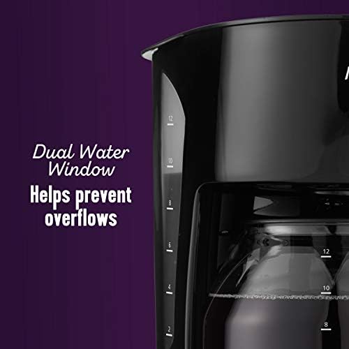 Mr. Coffee Black Coffee Maker, 12 Cups, with Auto Pause and Glass Carafe, Perfect for Home and Office Use - Image 4