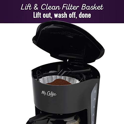 Mr. Coffee Black Coffee Maker, 12 Cups, with Auto Pause and Glass Carafe, Perfect for Home and Office Use - Image 5